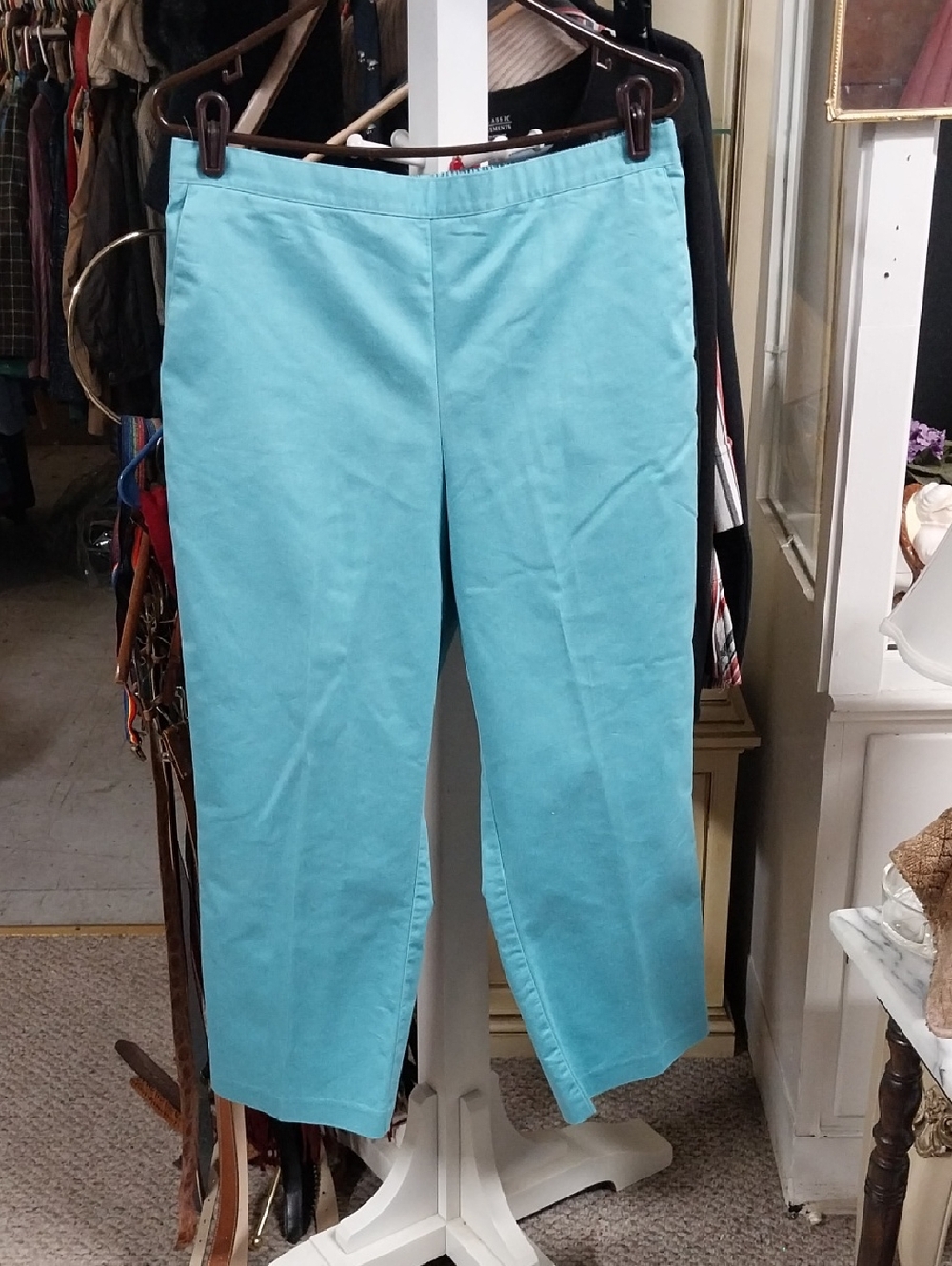 Alfred Dunner Aqua/Turquoise Straight Leg Pants